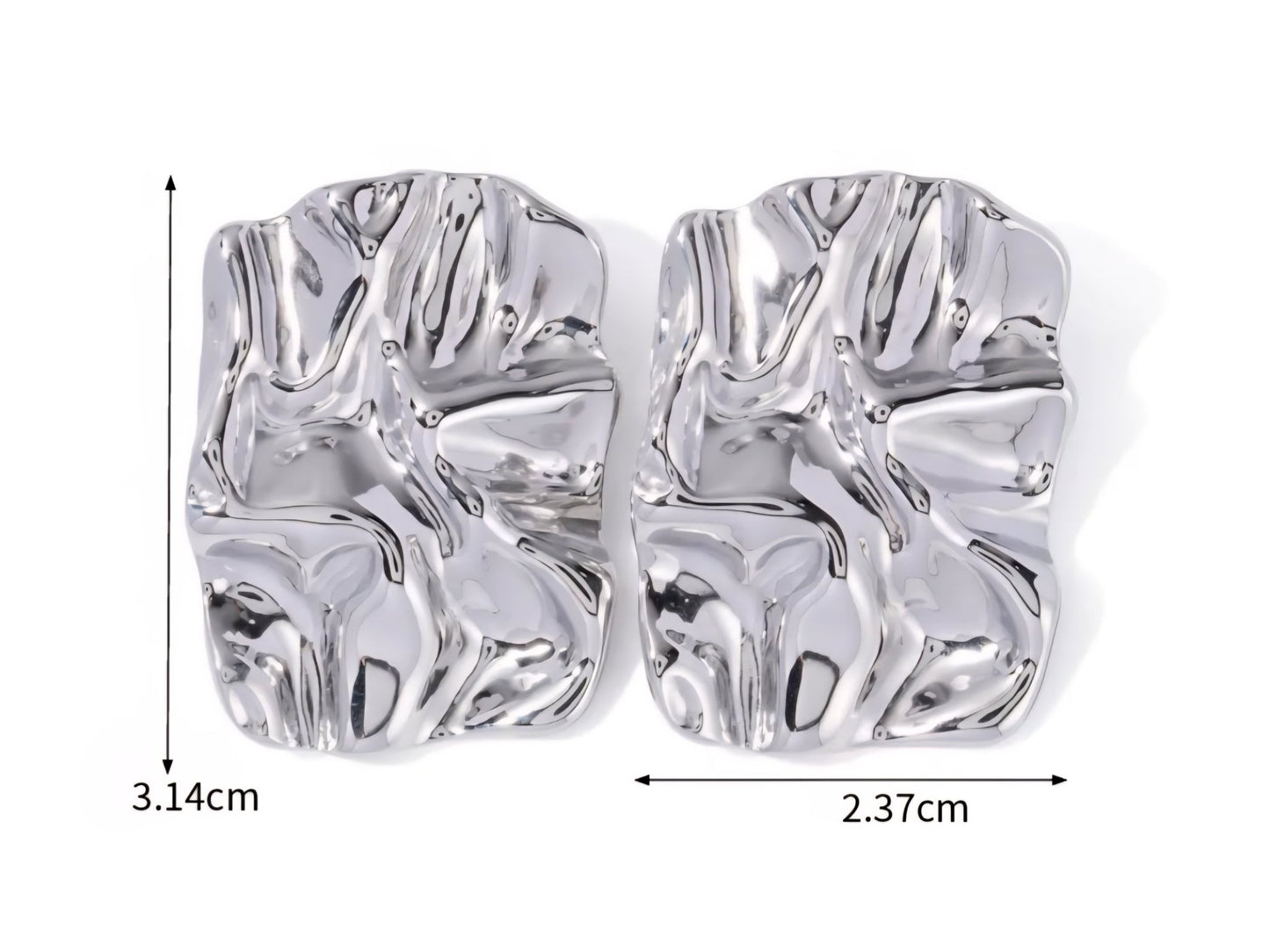 Hammered Stud Earrings - Bella Jewels Design