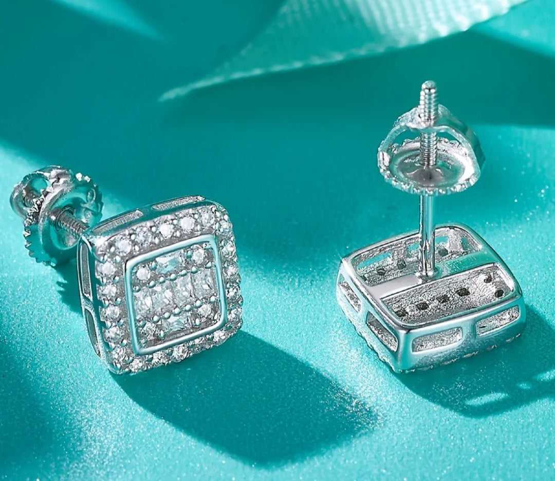 Moissanite Stud Earrings | 925 Sterling Silver