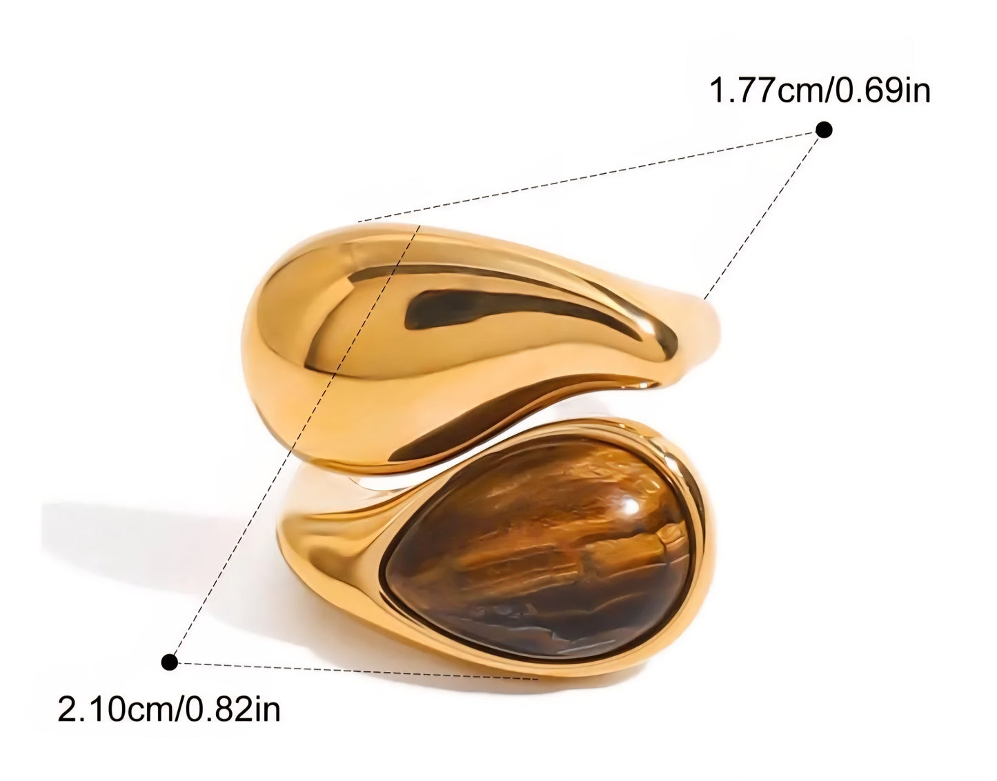 Chunky Tiger Eye Ring