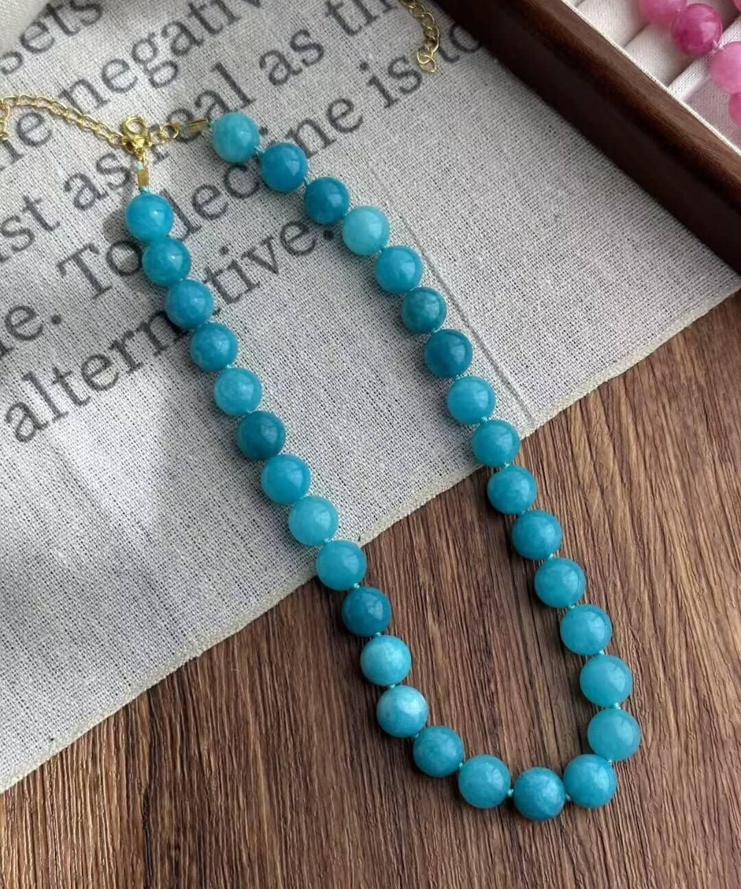 Agate Beaded Knotted Necklaces - Bella Jewels Design