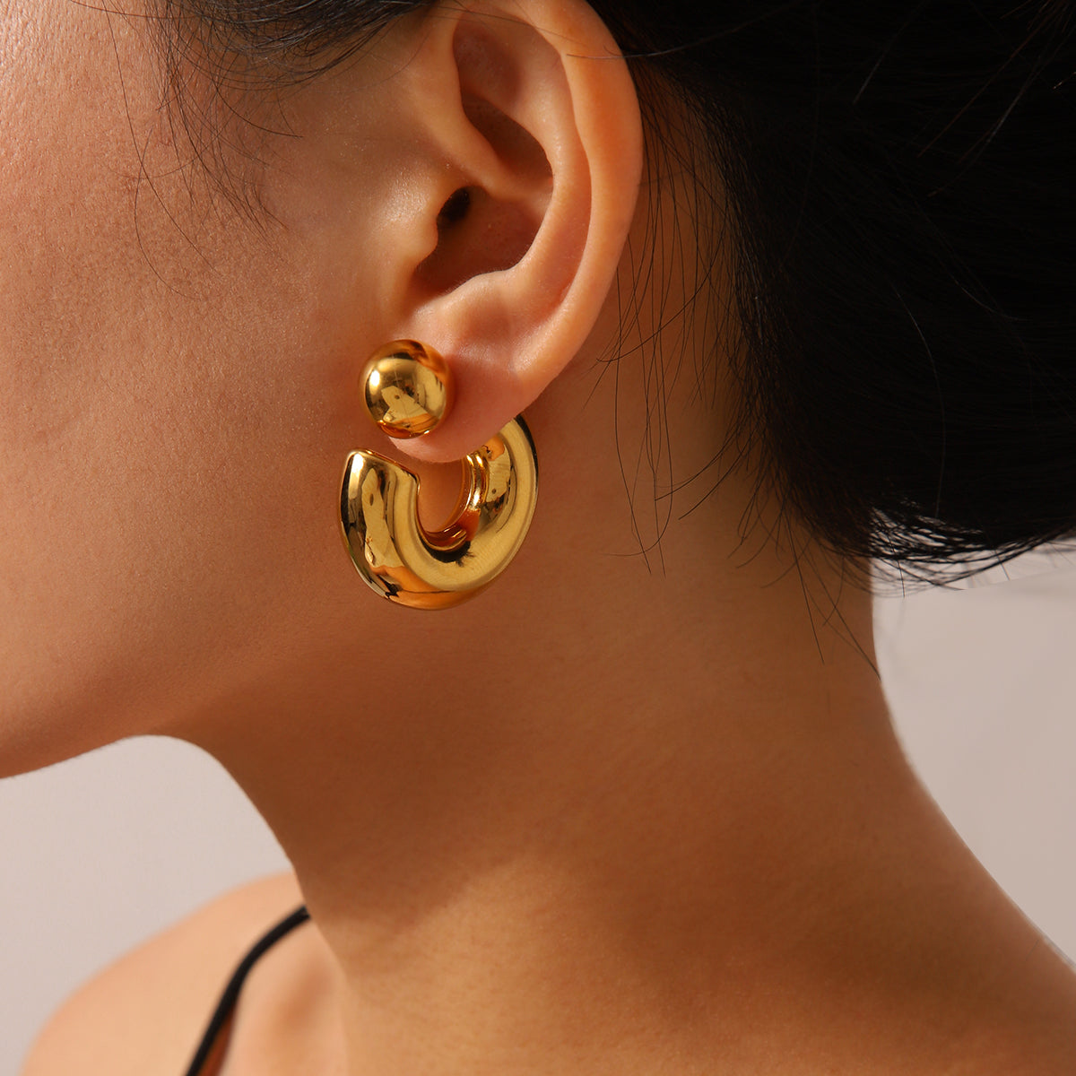 Reversible Hoop Earrings - Bella Jewels Design