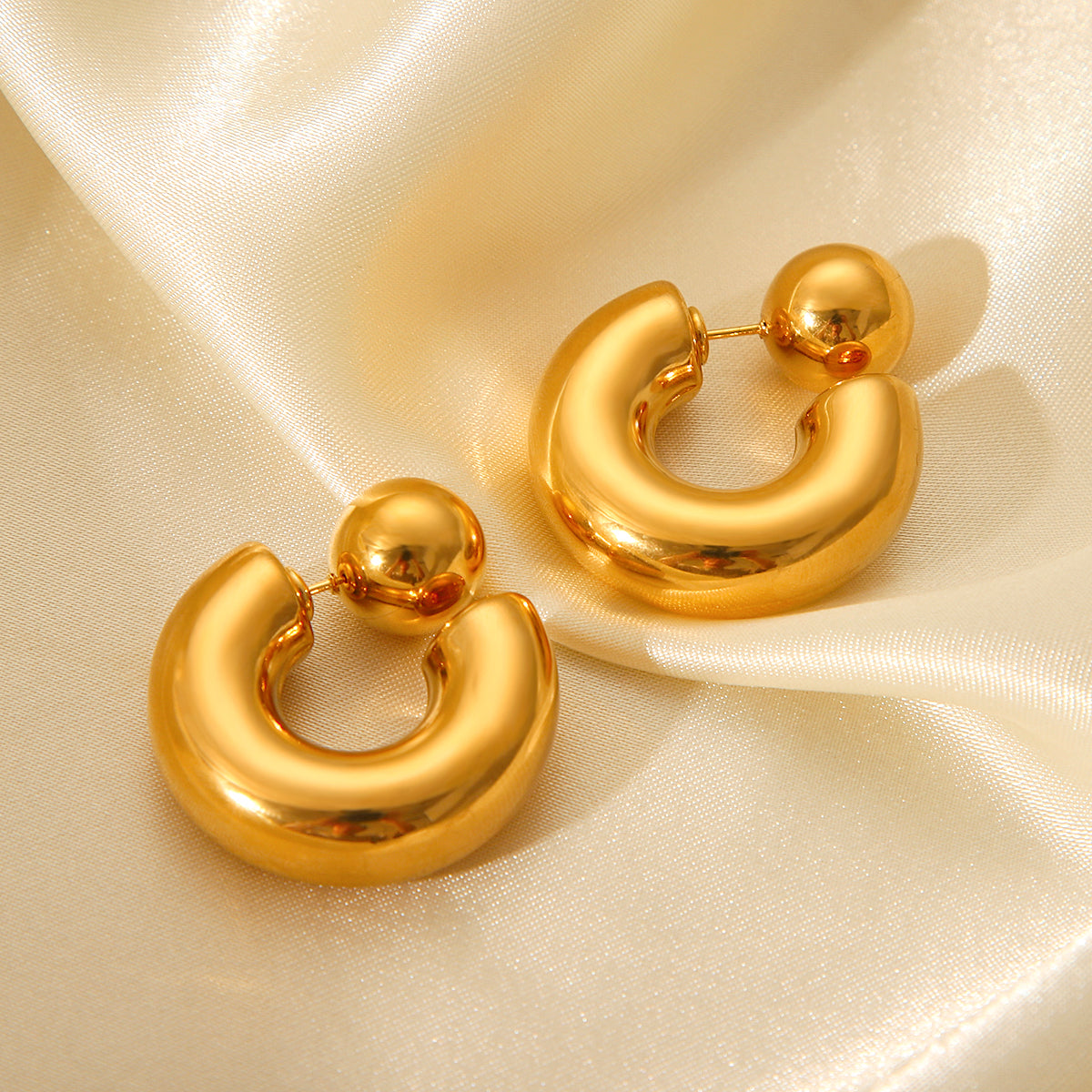 Reversible Hoop Earrings - Bella Jewels Design