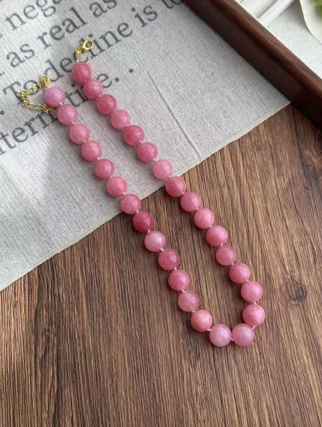 Agate Beaded Knotted Necklaces - Bella Jewels Design