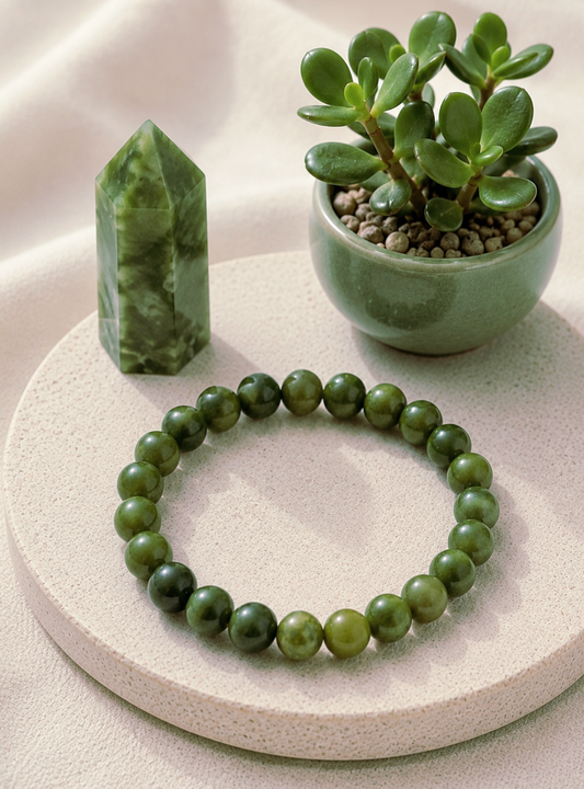 Jade Crystal Beaded Bracelets