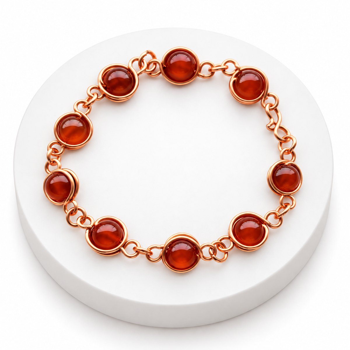 8MM Crystal Beaded Wire Wrapped Bracelets | Handmade Jewelry