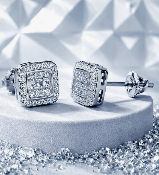 Moissanite Stud Earrings | 925 Sterling Silver