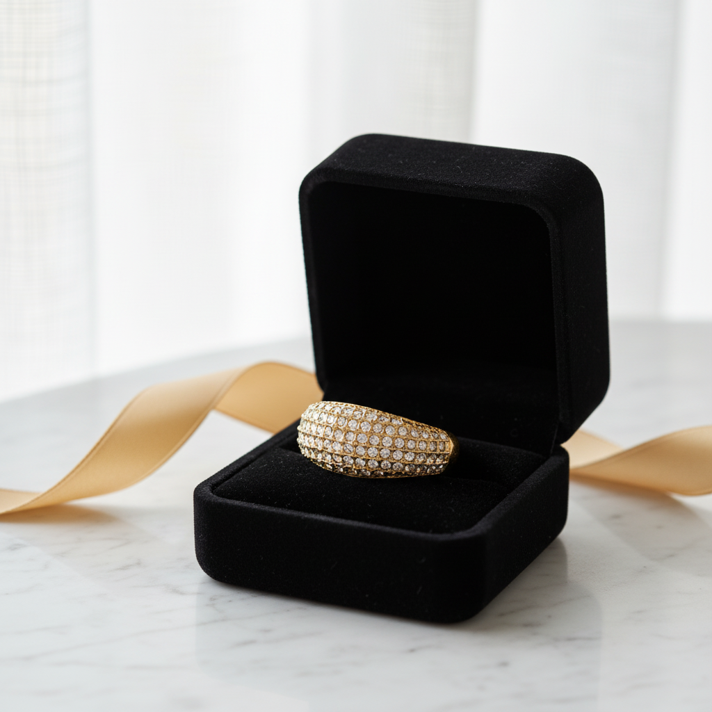 Pave Cubic Zirconia Ring