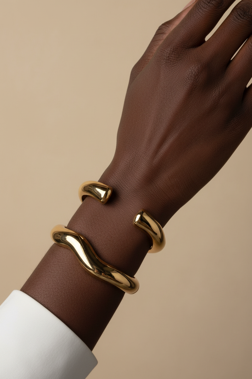 Wave Open Cuff Bracelet