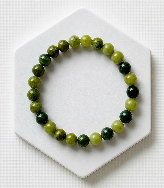 Green Crystal Beaded Bracelets