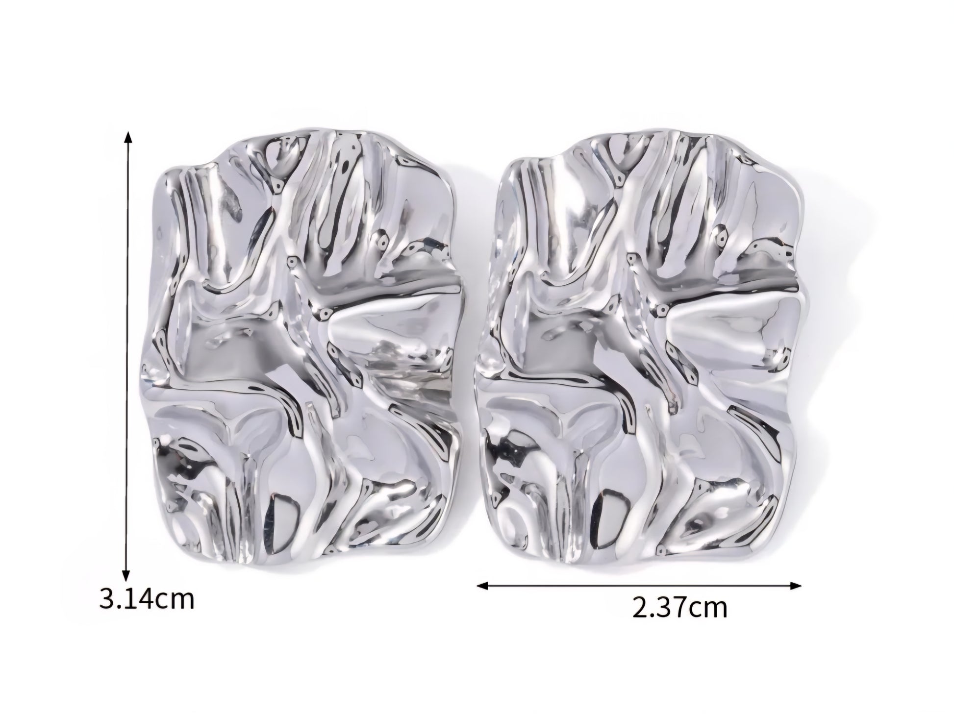 Hammered Stud Earrings - Bella Jewels Design