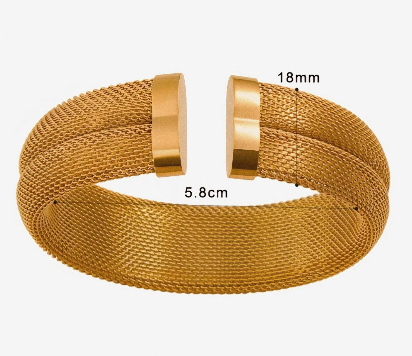 Mesh Open Cuff Style Bangle - Bella Jewels Design