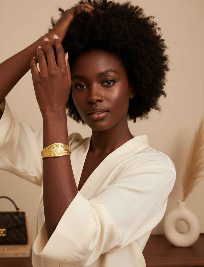 Geometric Open Cuff Bangle