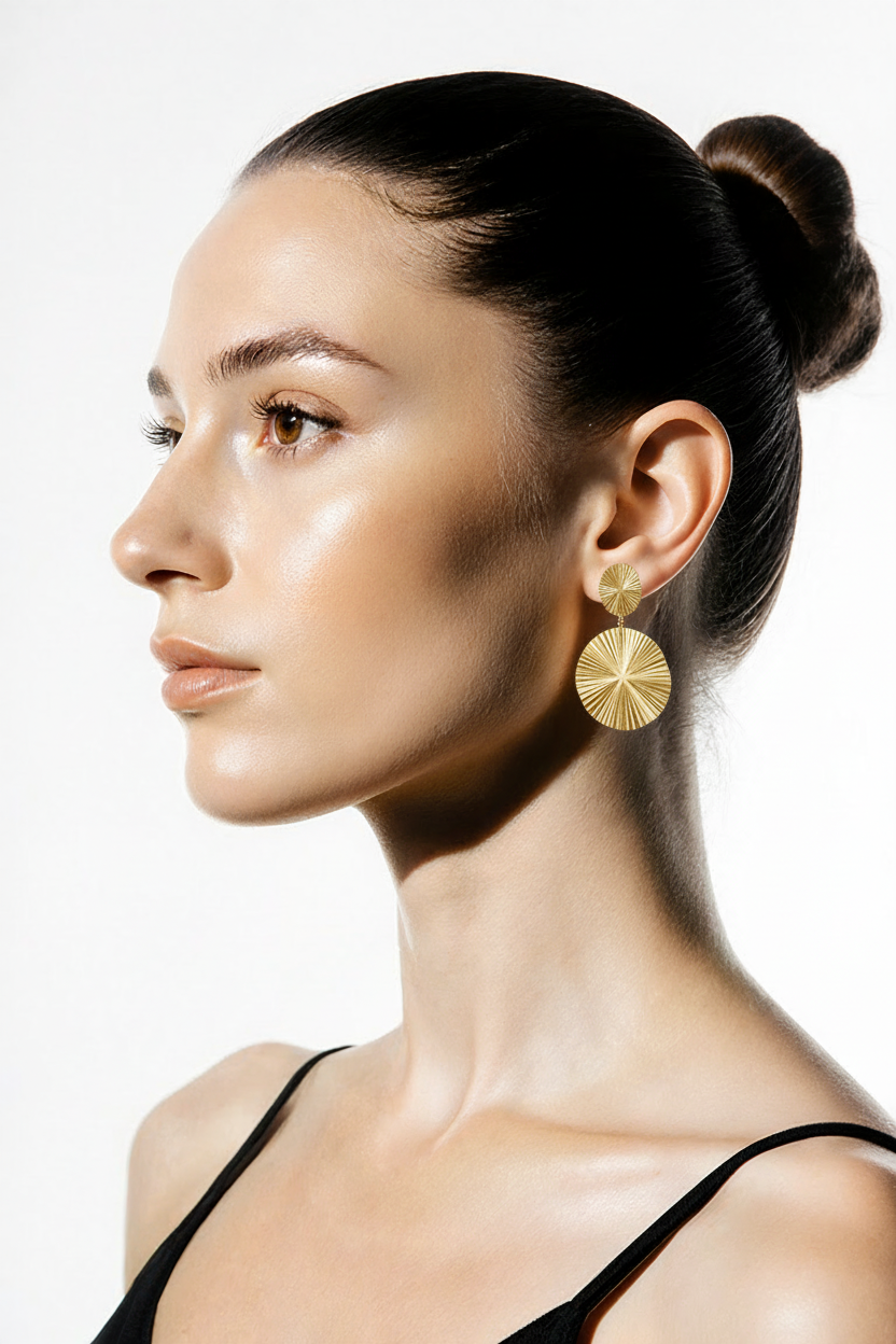 Oversized Sunburst Earrings