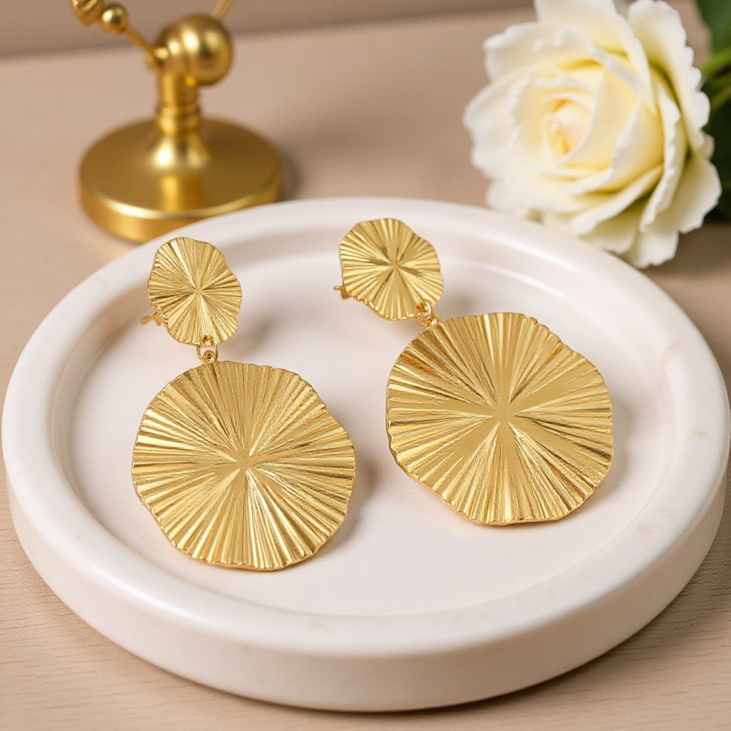 Oversized Sunburst Earrings