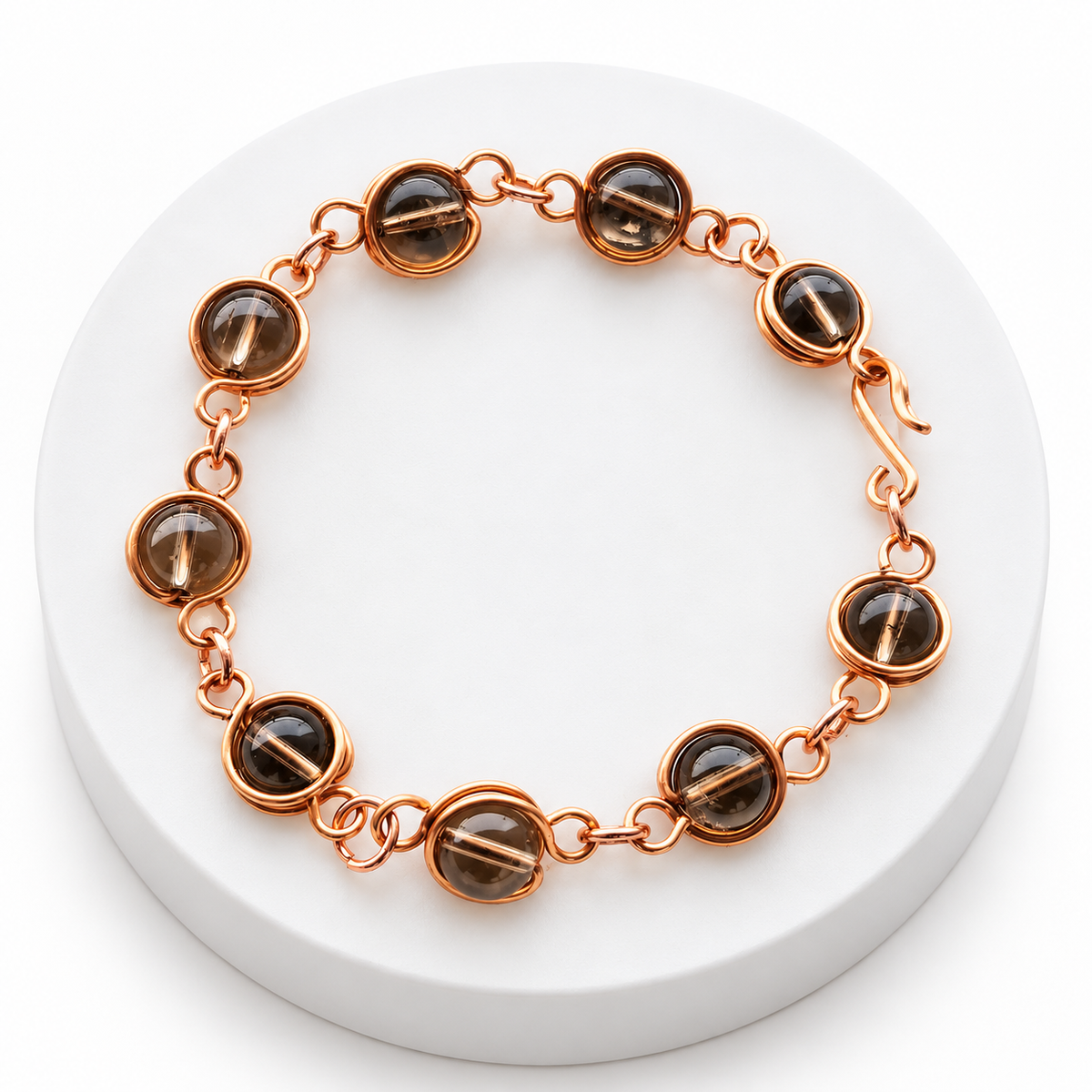 8MM Crystal Beaded Wire Wrapped Bracelets | Handmade Jewelry