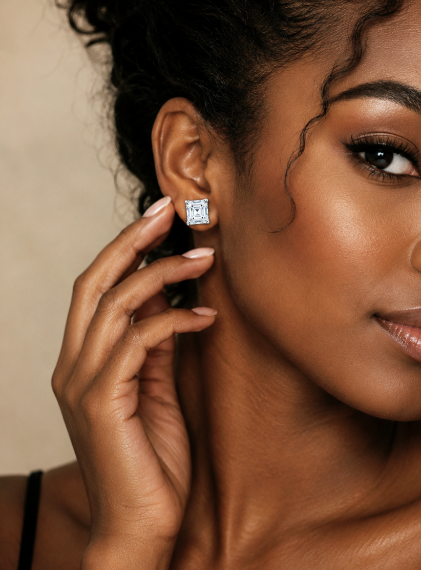 Solitaire Moissanite Earrings | 925 Sterling Silver