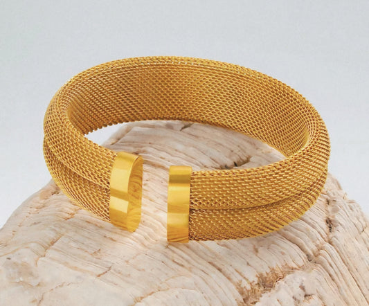 Mesh Open Cuff Style Bangle