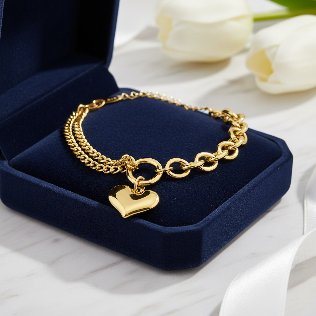 Heart Charm Bracelet