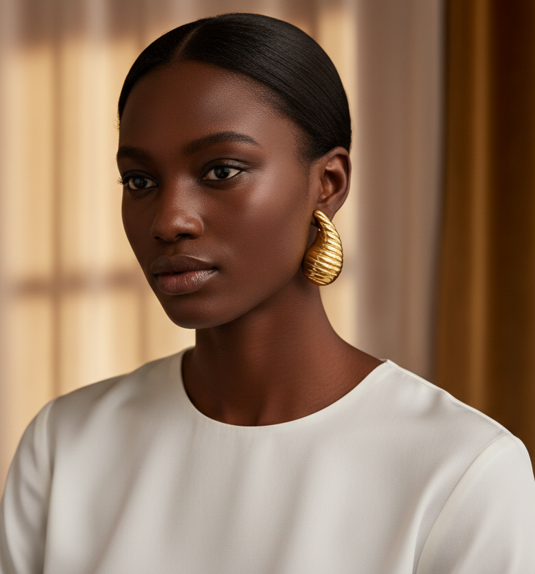 Teardrop Stud Earrings