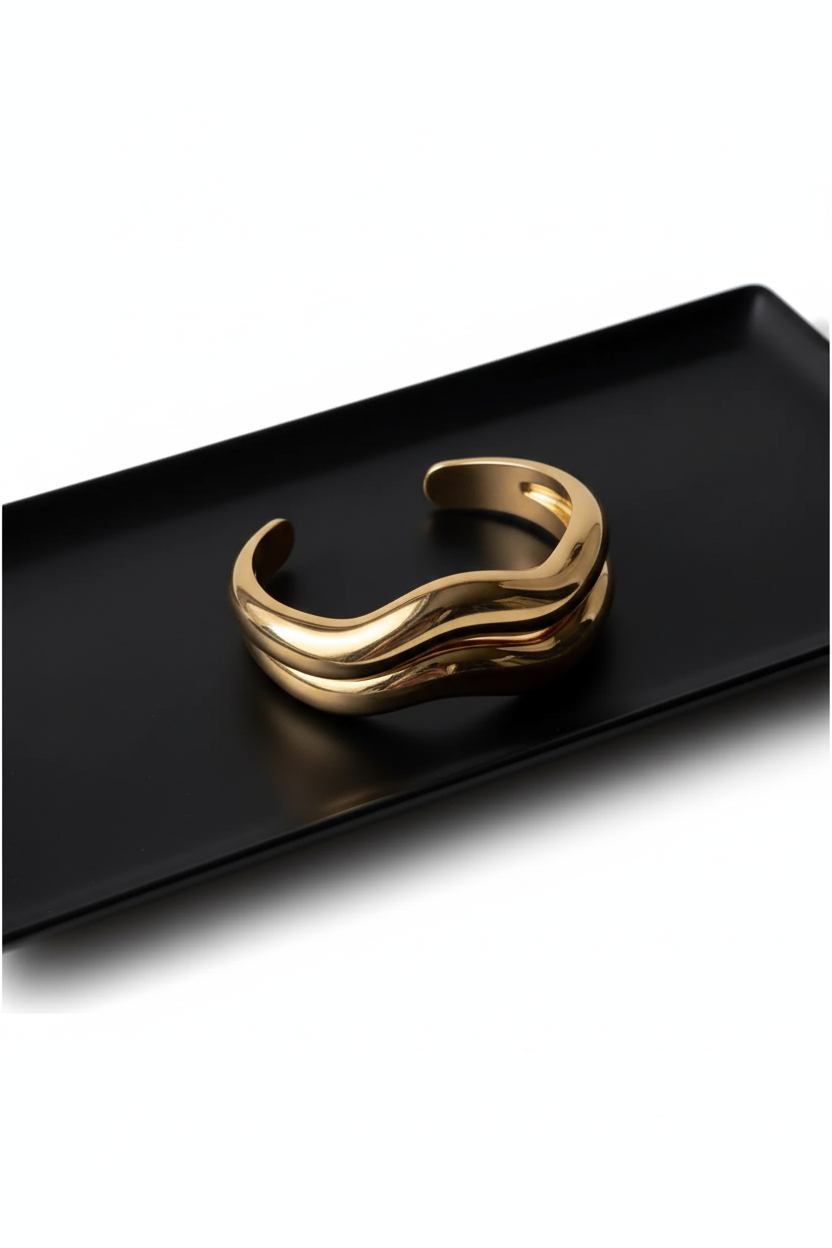 Wave Open Cuff Bracelet