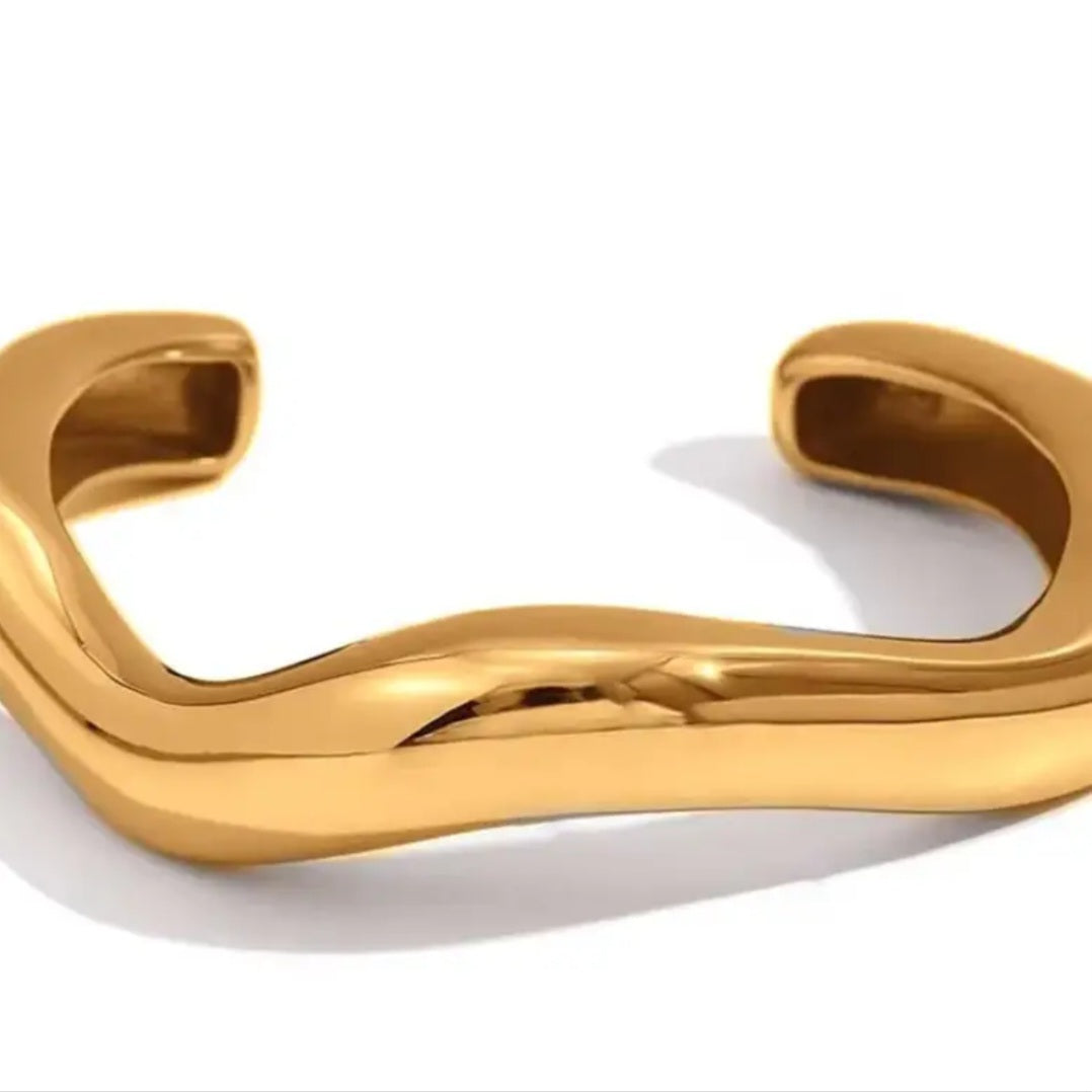 Wave Open Cuff Bracelet
