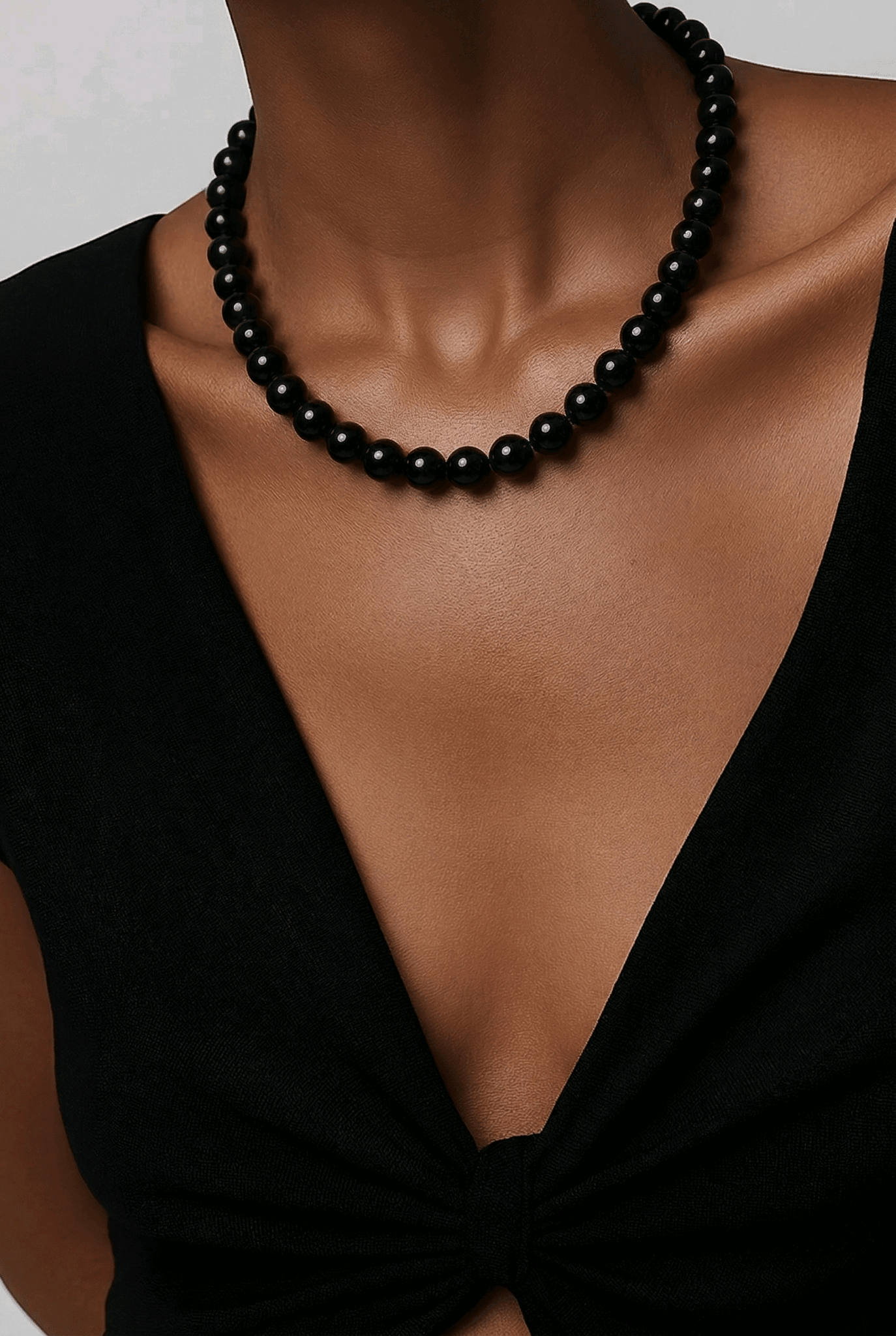 8mm Black Onyx Choker - Bella Jewels Design