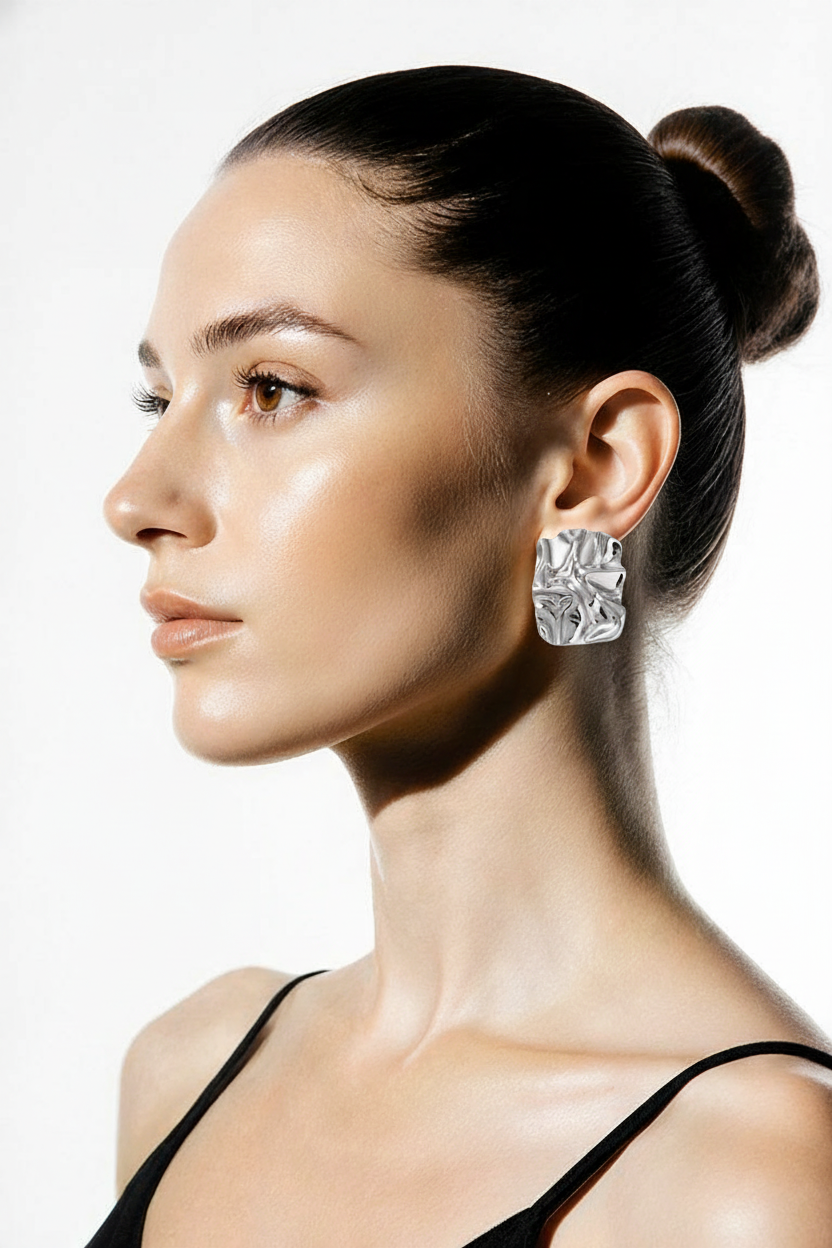 Hammered Stud Earrings