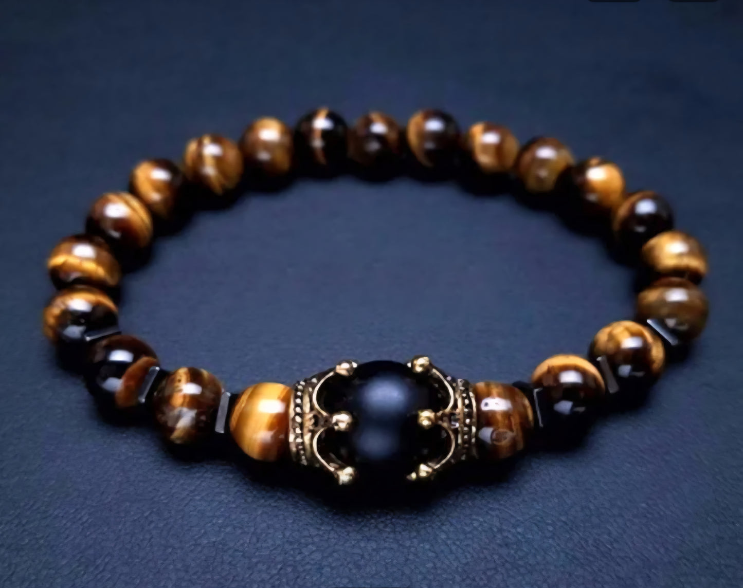 Crown Crystal Beaded Bracelet - Bella Jewels Design