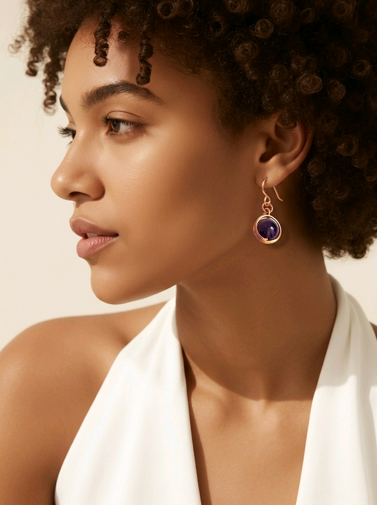 Crystal Beaded Wire Wrapped Earrings | Handmade Jewelry