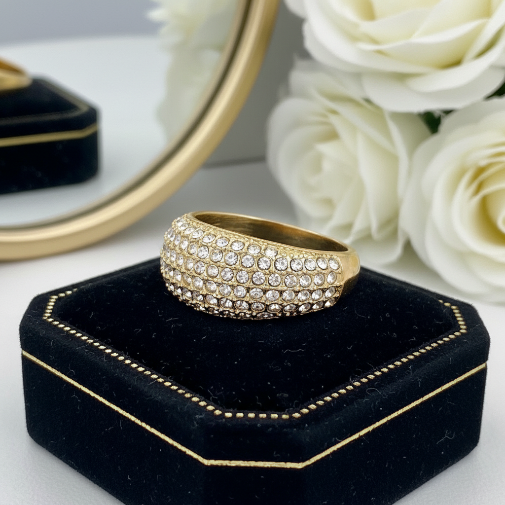 Pave Cubic Zirconia Ring