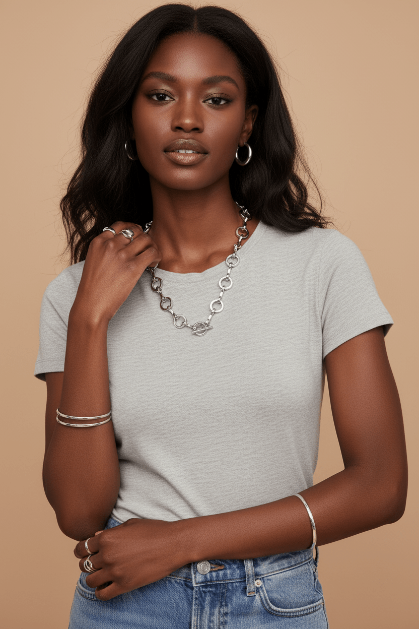 Snaffle & Rings Toggle Clasp Necklace - Bella Jewels Design