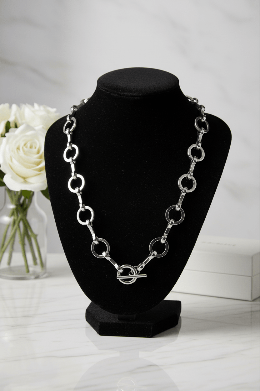 Snaffle & Rings Toggle Clasp Necklace - Bella Jewels Design