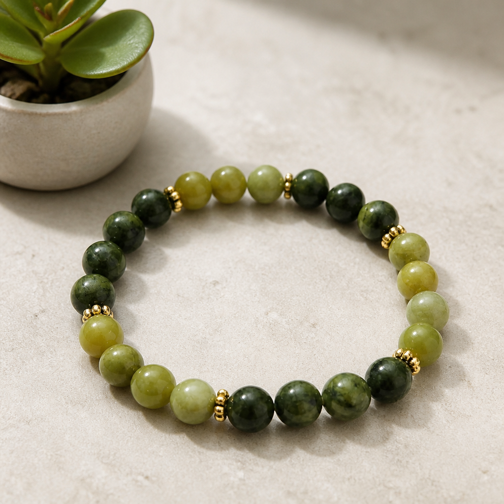 Jade Crystal Beaded Bracelets